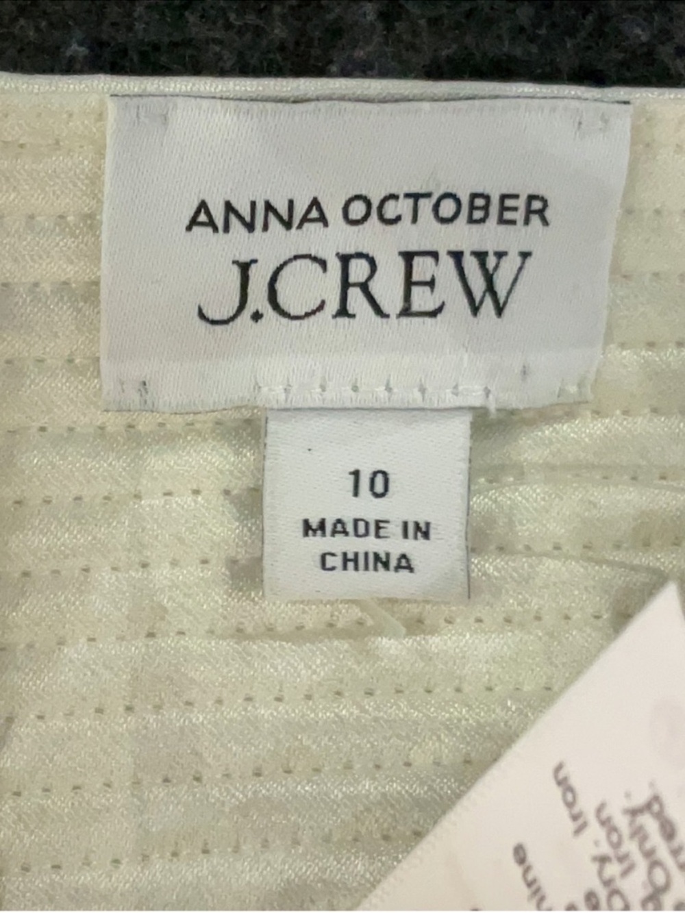 Ana October x J.Crew Cream Bustier Crop Top Size 10 NWT Strappy Corset Tank - Picture 4 of 6